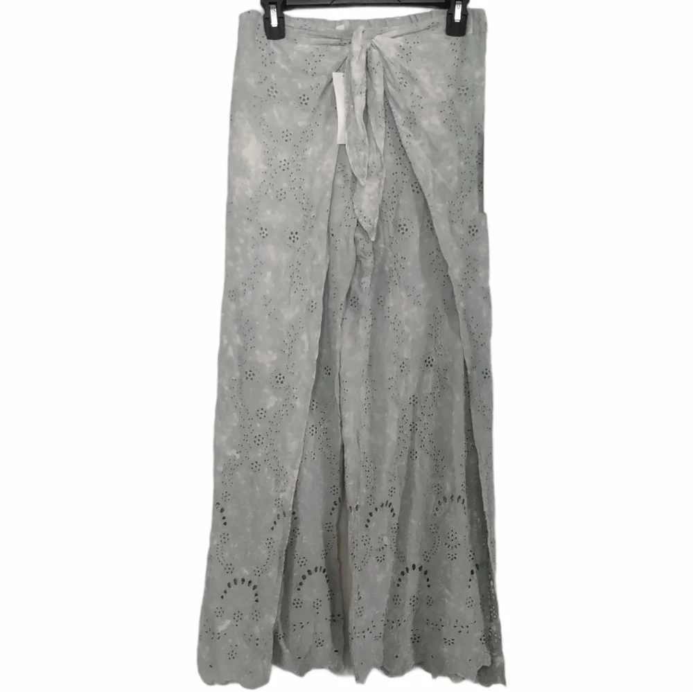 Young Fabulous & Broke Mint Eyelet Wide Leg Pants - Picture 3 of 12